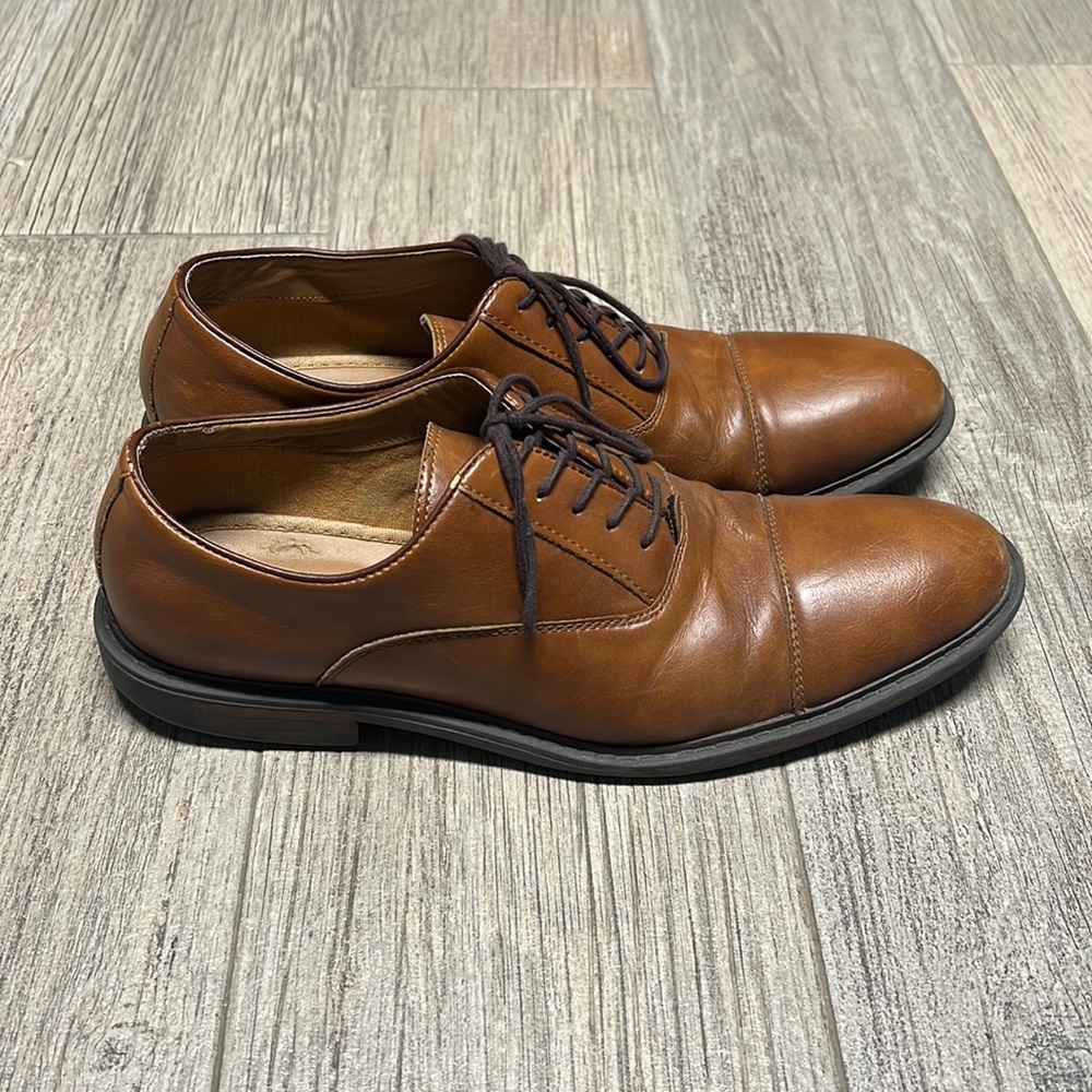 Goodfellow & Co. Mens Cap Toe Dress Shoes - Brown - Size 10.5